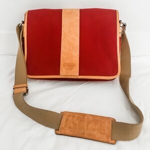 Vintage Coach Red Crossbody Work bag